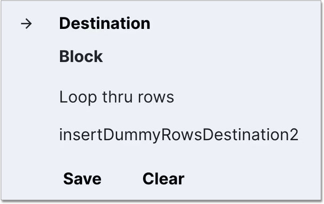 Select Block as destination