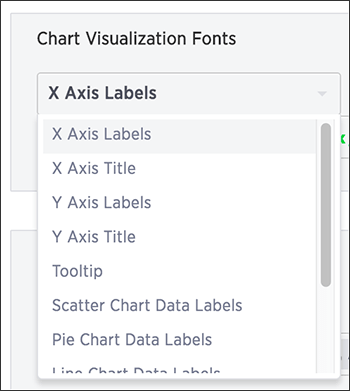 choose chart font label