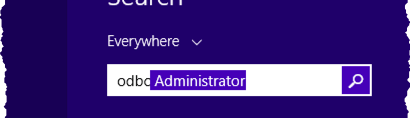 odbc windows search 0