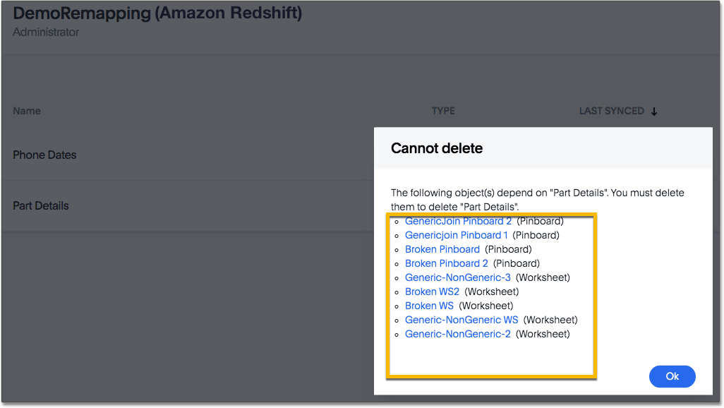 redshift demoremapping