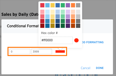 set conditional formatting