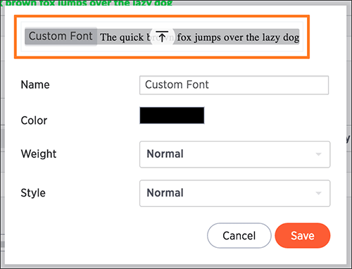 upload custom font