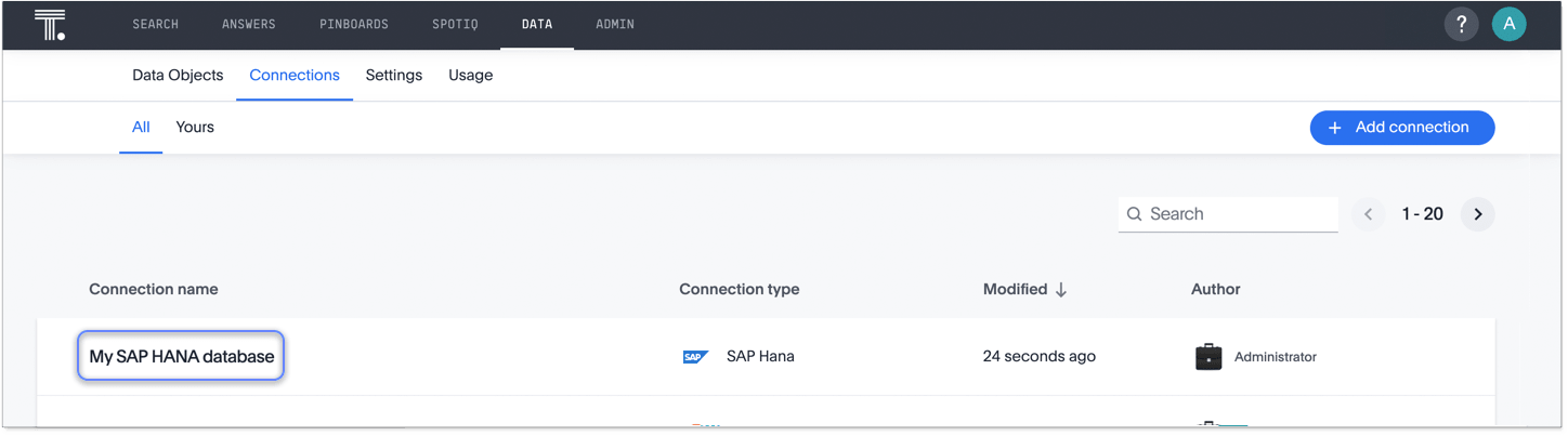 Select a connection to edit