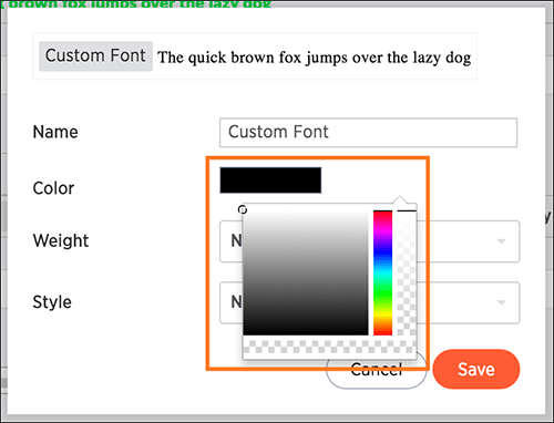 custom font color