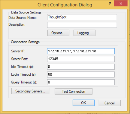 odbc configure dialog