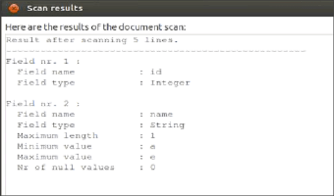 scan results pentaho