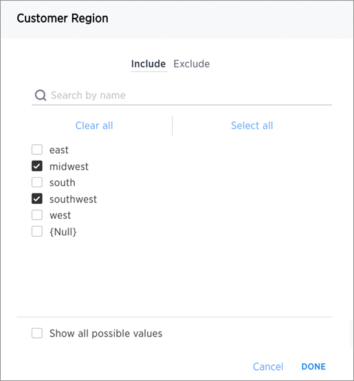 column filter