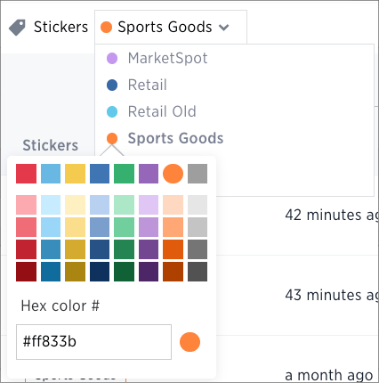 Edit a sticker color