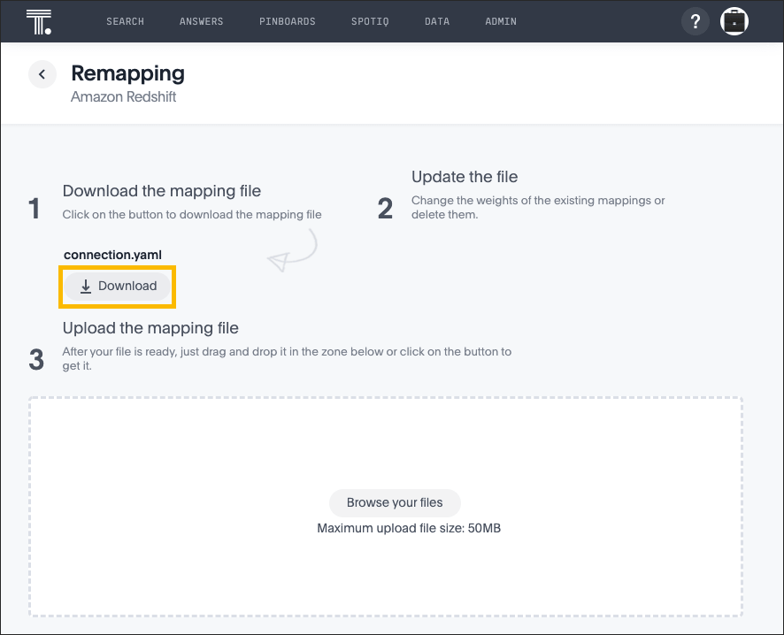 Download the source mapping file