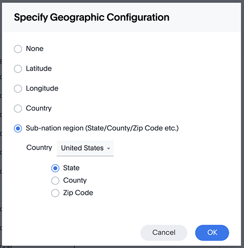 partner connect geo config