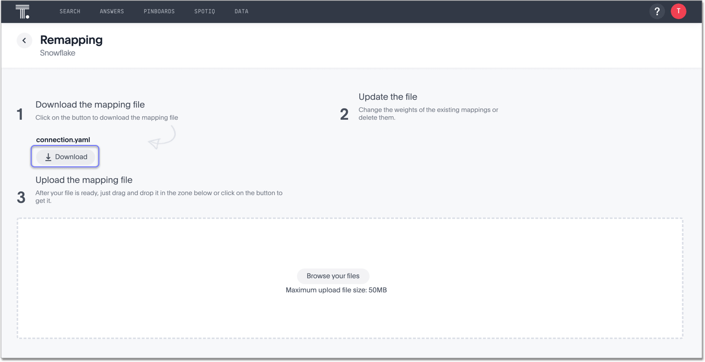 Download the source mapping file