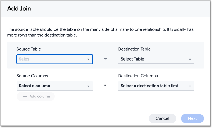 worksheet join dialog