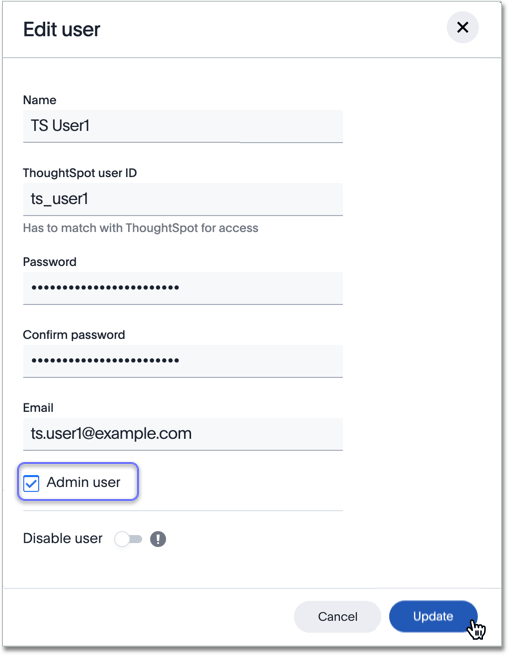 Promote user to admin in DataFlow