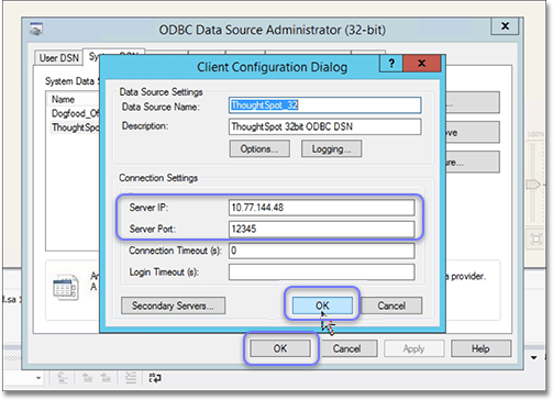 ssis client configuration dialog