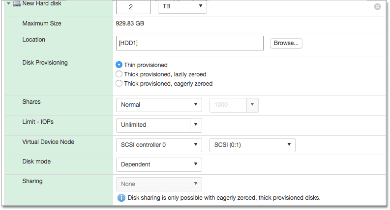 vmware add disk 2 tb