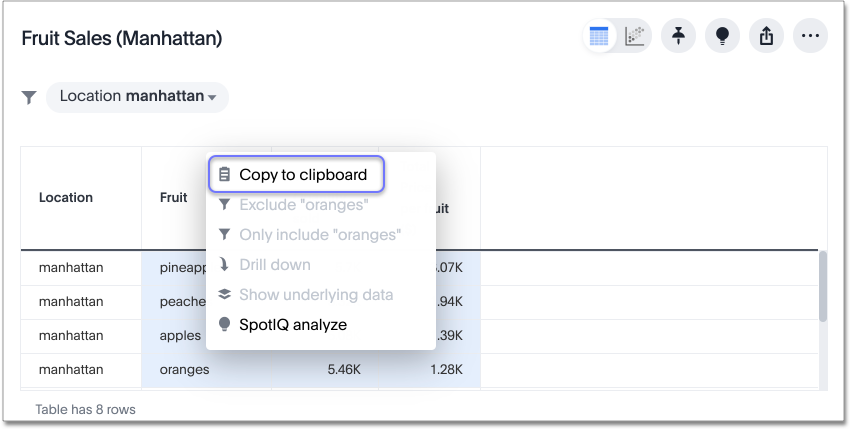 bulk filter copy to clipboard