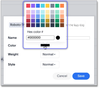 custom font color