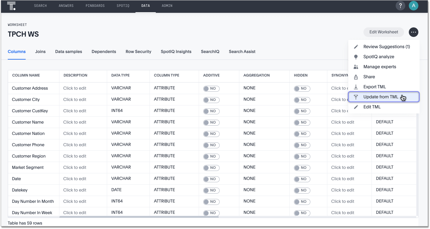 Start Worksheet update from file