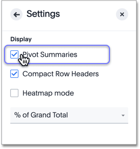 See row and column summaries