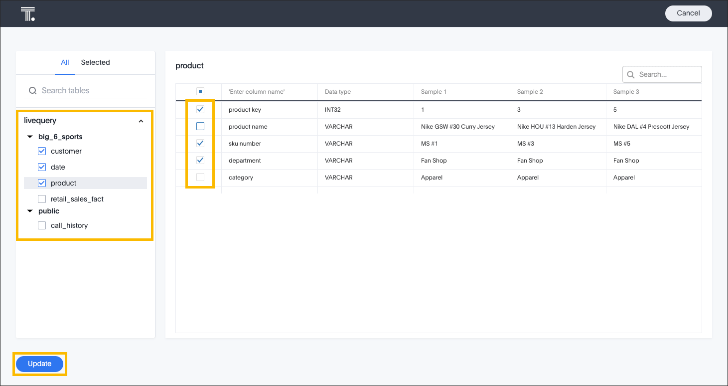 Update connection