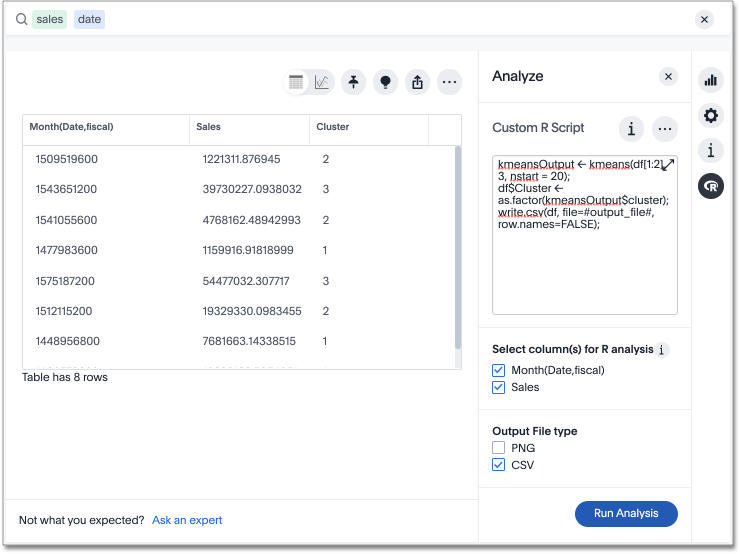 r custom script csv