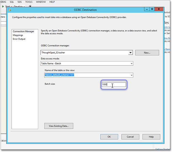 ssis batch size