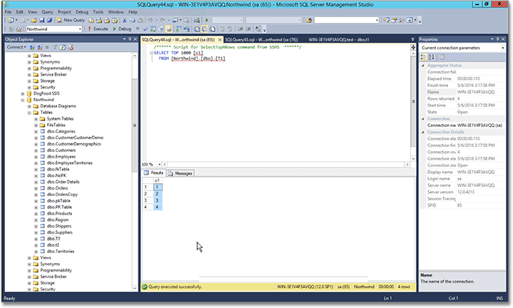 ssis table column