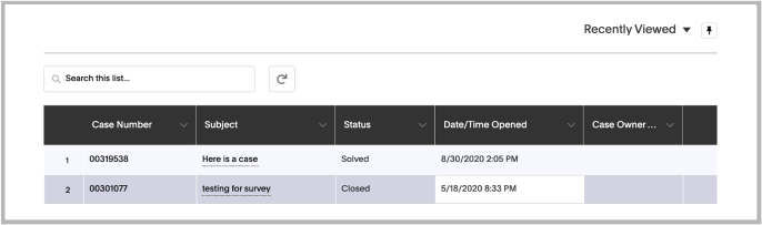 community view case