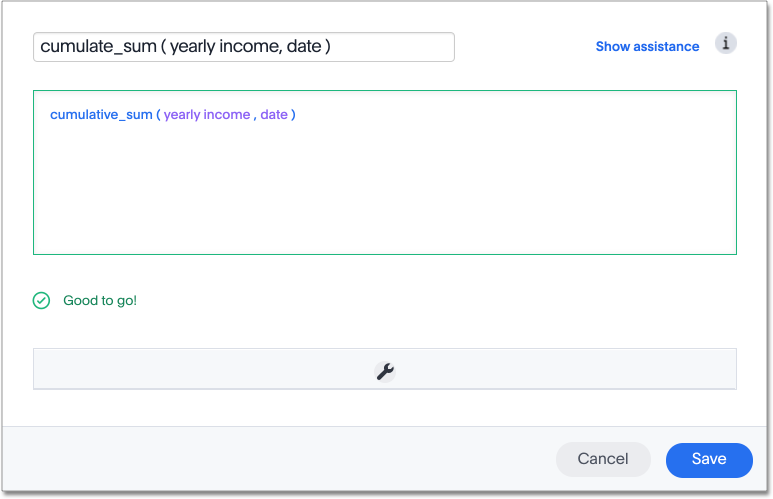 cumulative sum formula