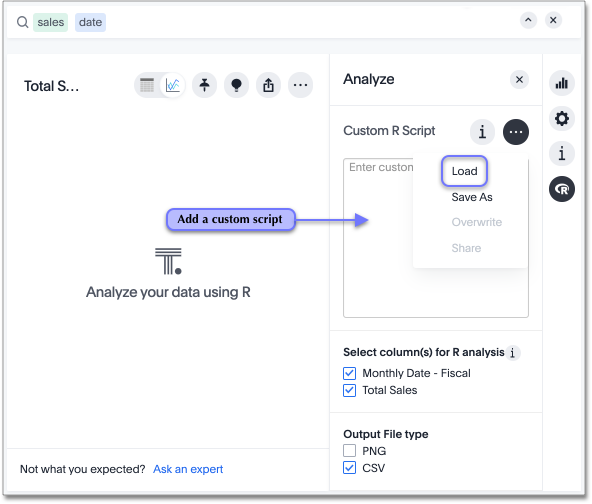 r load or write script