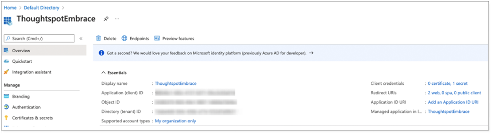 azure application complete