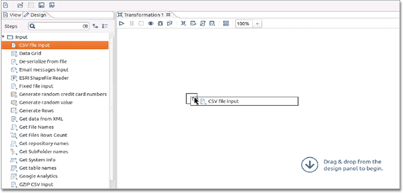 csv file input pentaho