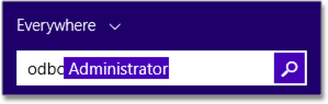 odbc windows search 0