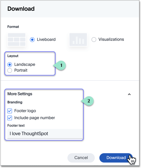 PDF export as Liveboard