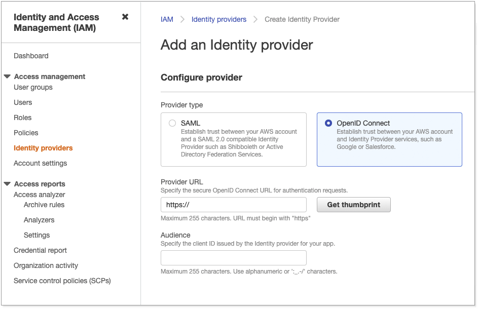 redshift oauth add idp