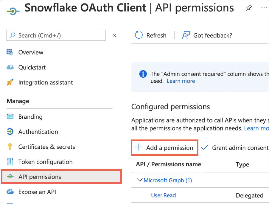 snow api perm