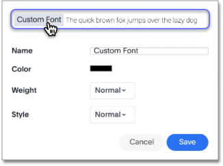 upload custom font