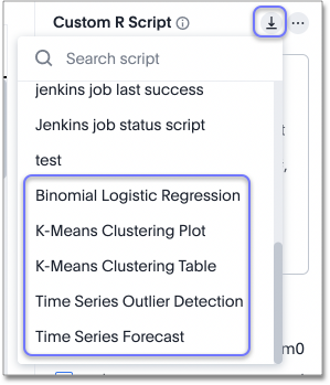 List of ThoughtSpot-provided scripts