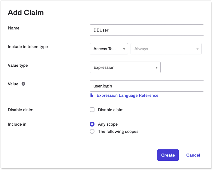 Add Claim modal