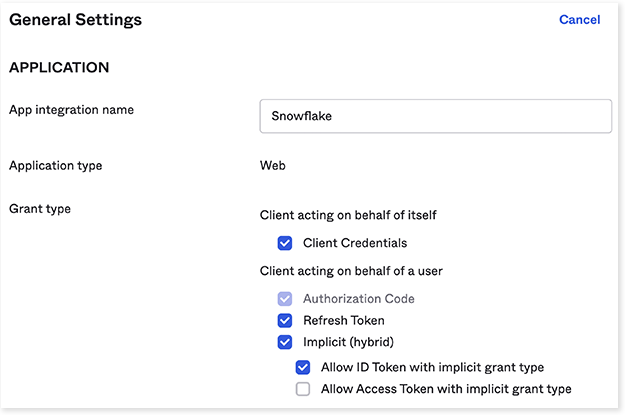 Select Authorization Code and Refresh Token